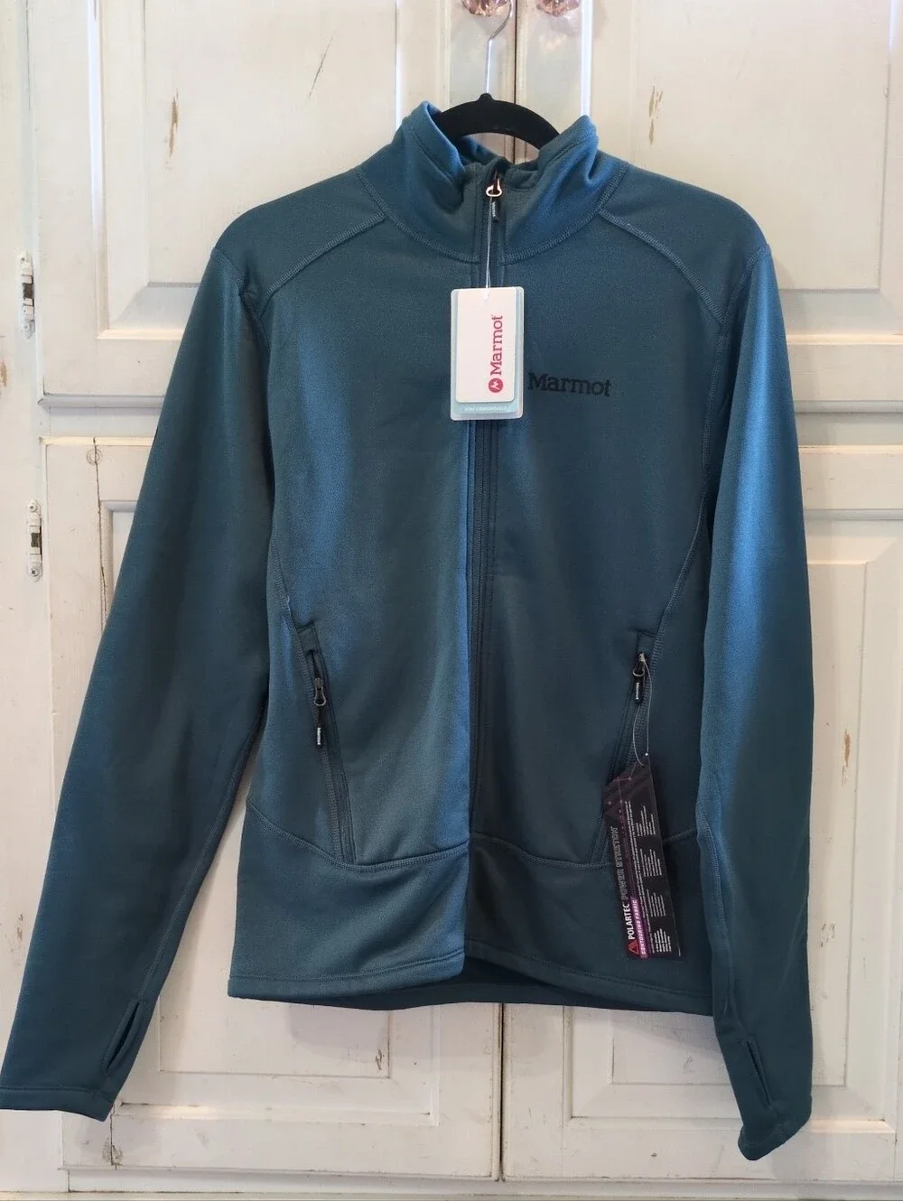 NWT Marmot Olden Polartec Mens Full Zip Jacket Sz S Stargazer Green